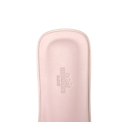 Hermes Box Calfskin Oran Sandals 41 Rose Pale 7 of 9