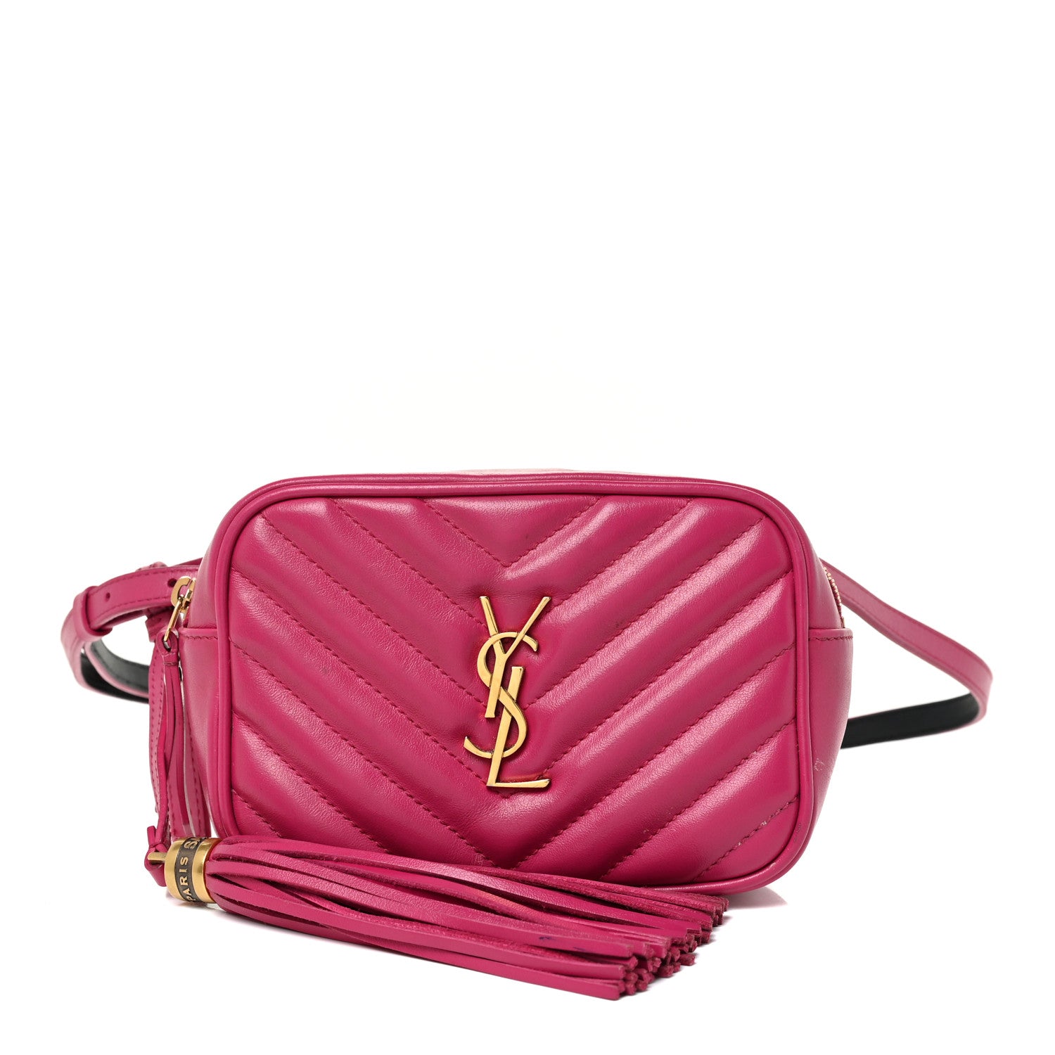Saint Laurent Calfskin Matelasse Monogram Lou Belt Bag Bright Pink 1 of 24