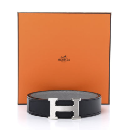 Hermes Swift Togo 32mm H Belt 80 Black Gris Perle 7 of 7
