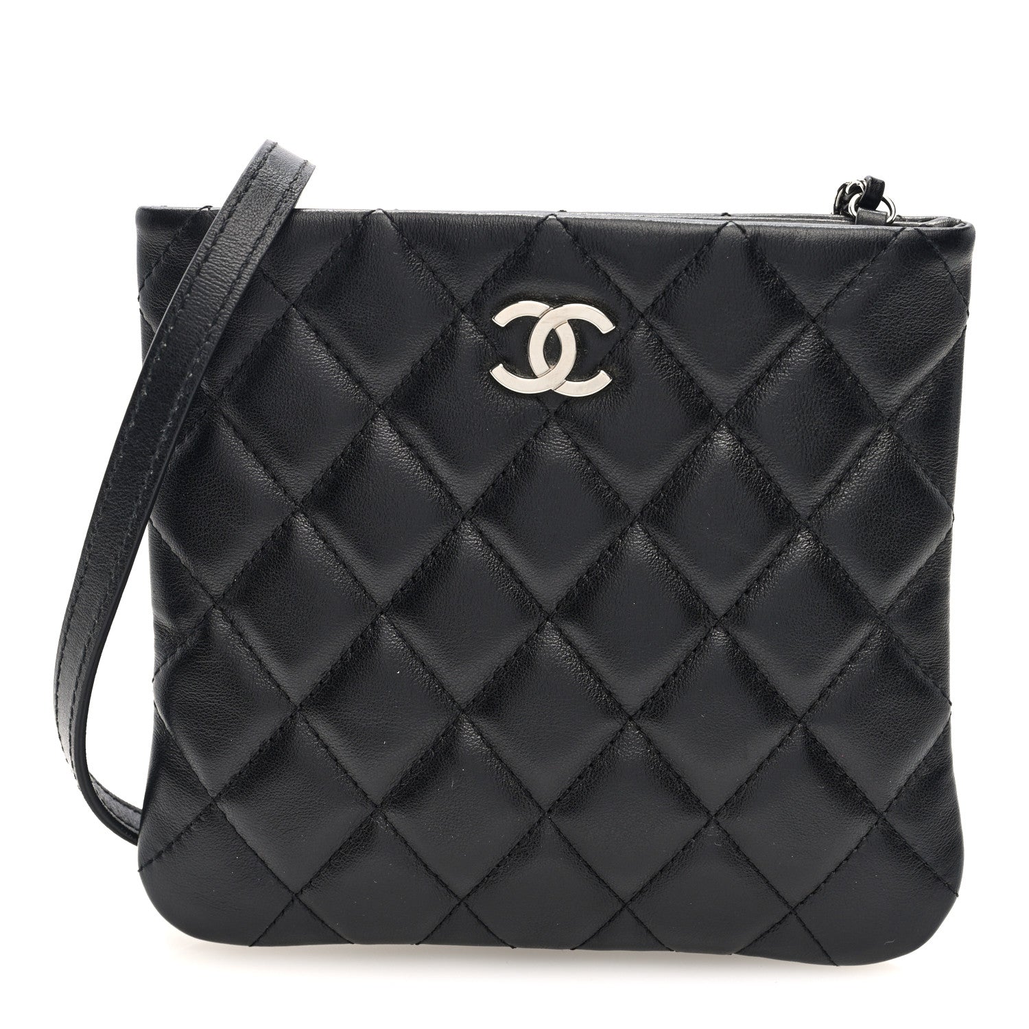 Chanel Lambskin Quilted Crossbody Bag Black 1 of 11