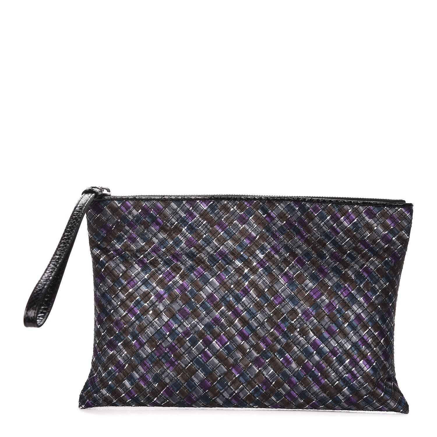 Bottega Veneta Satin Intrecciato Ayers Clutch Multicolor 1 of 10