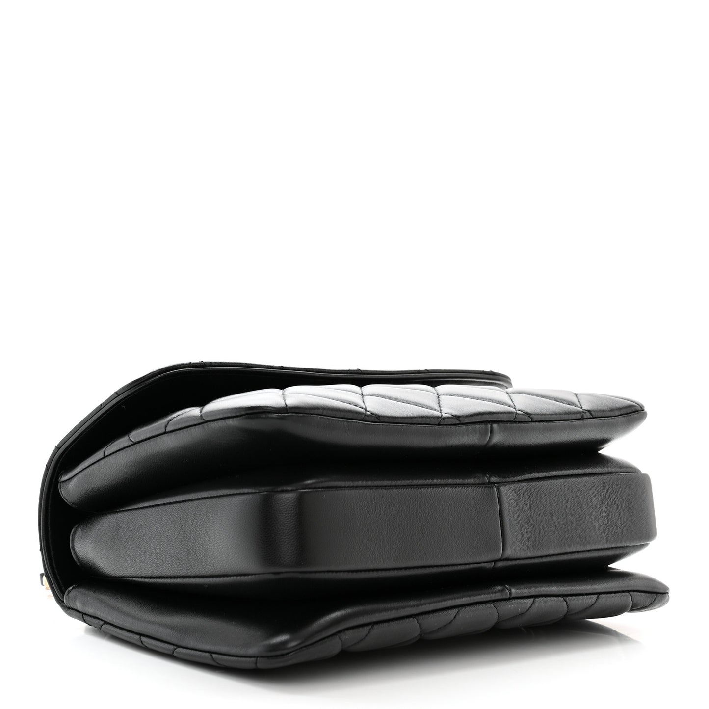 Lambskin Quilted Small Trendy CC Dual Handle Flap Bag Black