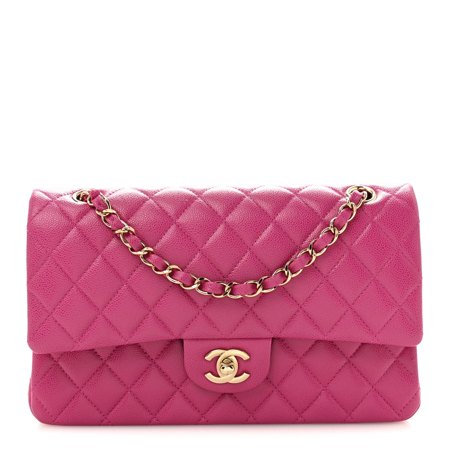 Chanel Caviar Quilted Medium Double Flap Purple 1 of 10