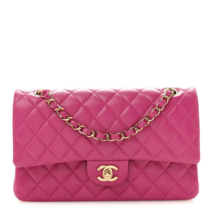 Chanel Caviar Quilted Medium Double Flap Purple 1 of 10