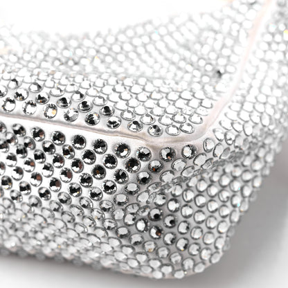 Prada Satin Crystal Mini Re-Edition 2000 Bag White 10 of 12