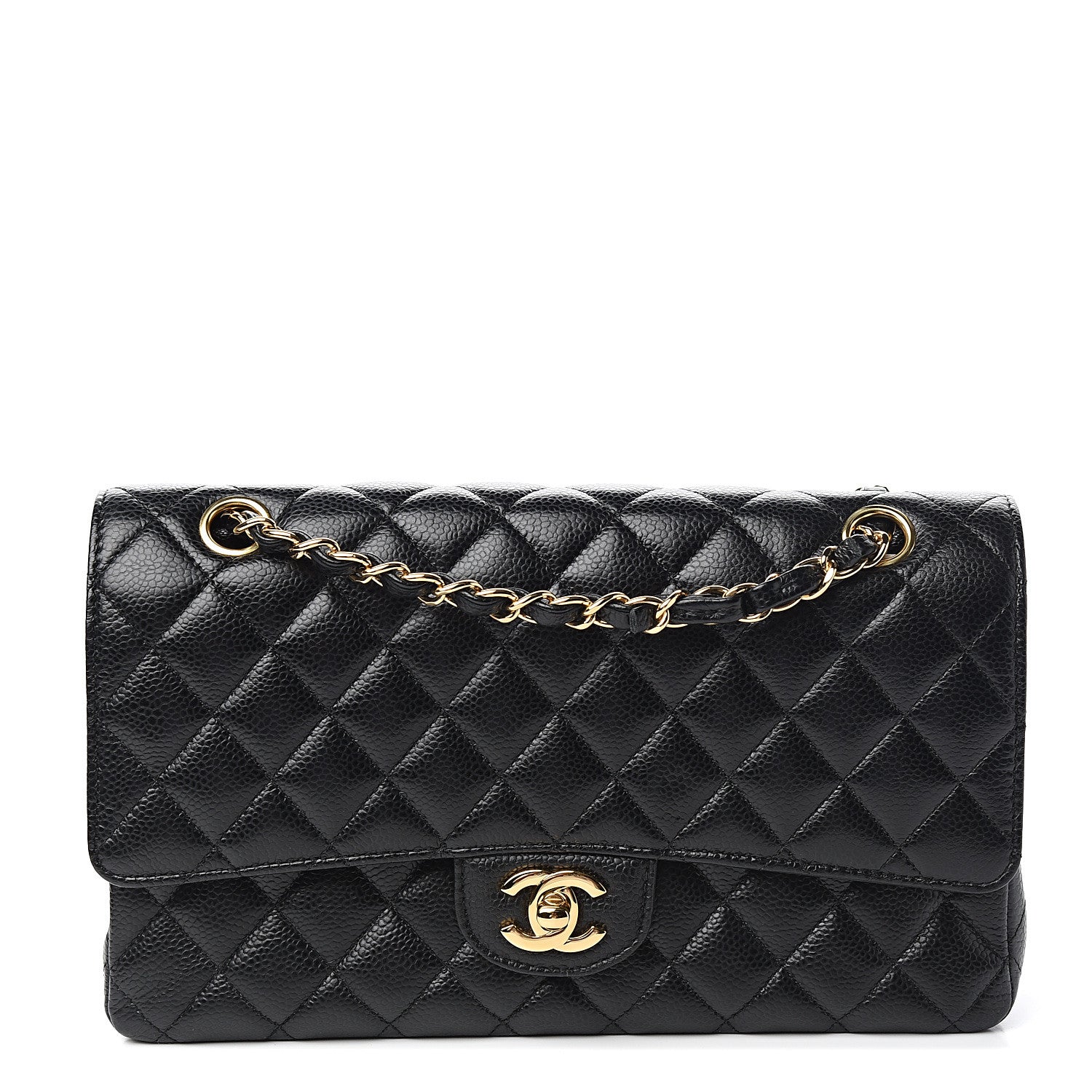 Chanel Caviar Quilted Medium Double Flap Black 1 of 10