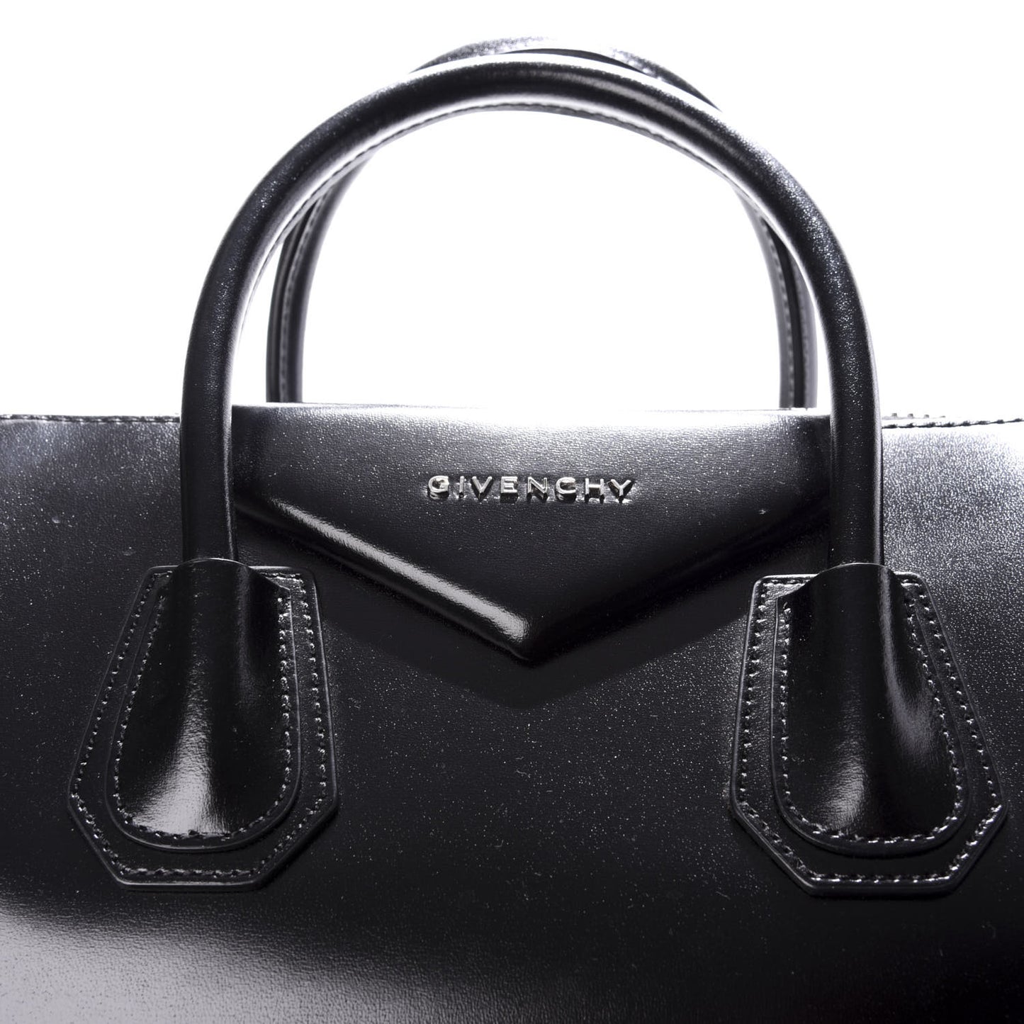 Shiny Lord Calfskin Medium Antigona Black