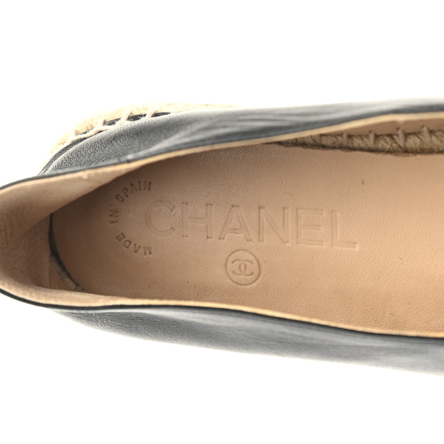 Chanel Lambskin CC Espadrilles 37 Black 8 of 10