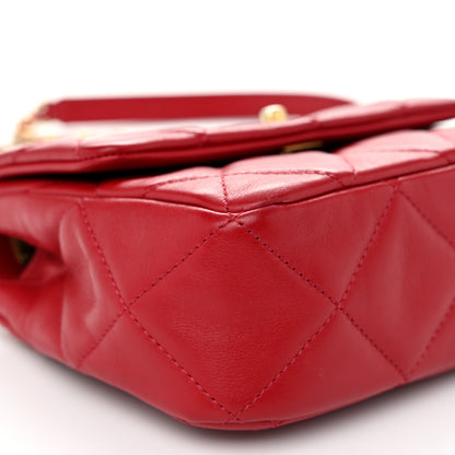 Chanel Calfskin Quilted Mini Charms Flap Red 9 of 10