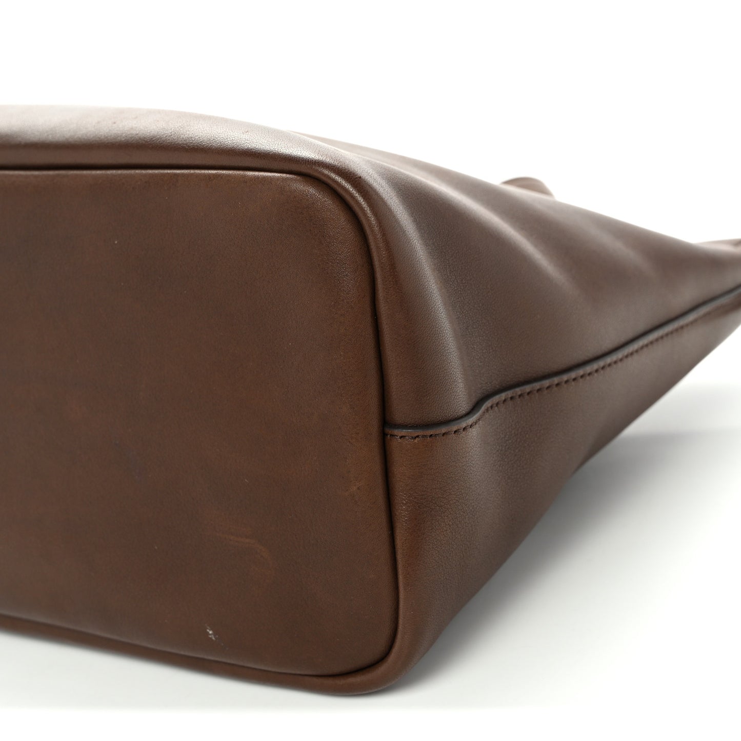 Calfskin Marcel Slouchy Top Handle Bag Deep Brown