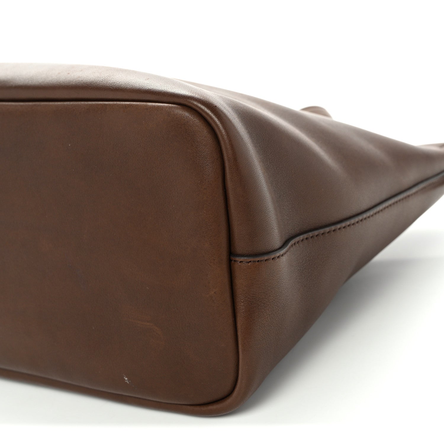 The Row Calfskin Marcel Slouchy Top Handle Bag Deep Brown 9 of 10