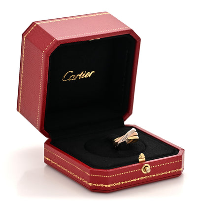 Cartier 18K Pink Yellow White Gold Small Trinity Ring 48 4.5 7 of 7