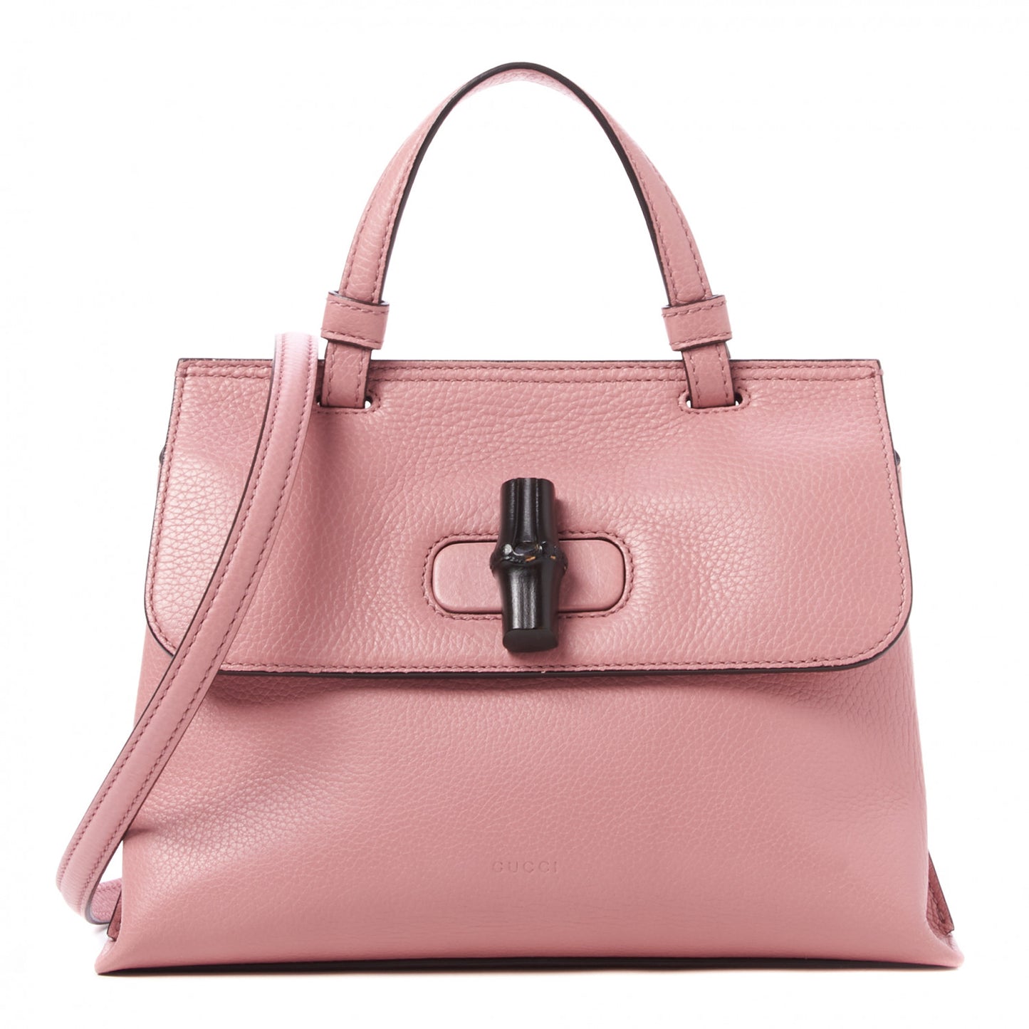 Cellarius Calfskin Small Bamboo Daily Top Handle Bag Carmine Rose