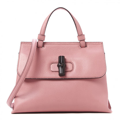 Gucci Cellarius Calfskin Small Bamboo Daily Top Handle Bag Carmine Rose 1 of 9
