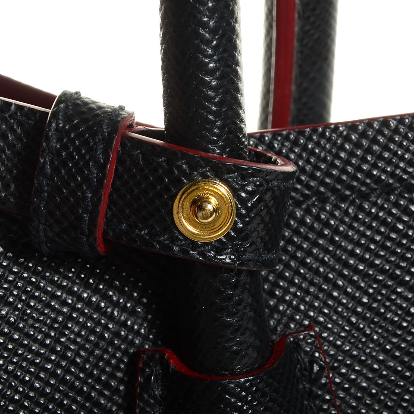 Saffiano Cuir Small Double Bag Nero Black