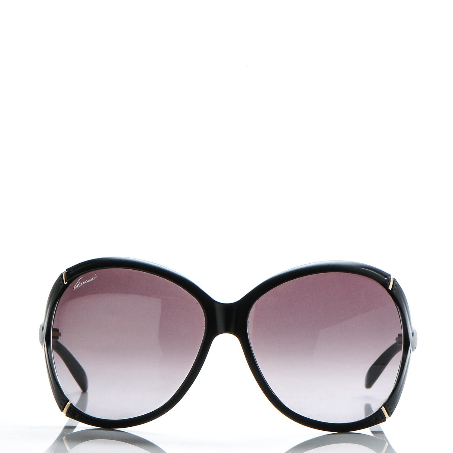 Gucci Oversized Oval Bamboo Sunglasses 3509/S Black 2 of 7