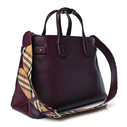 Burberry Derby Calfskin Medium Banner Tote Mahogany Red 3 of 10