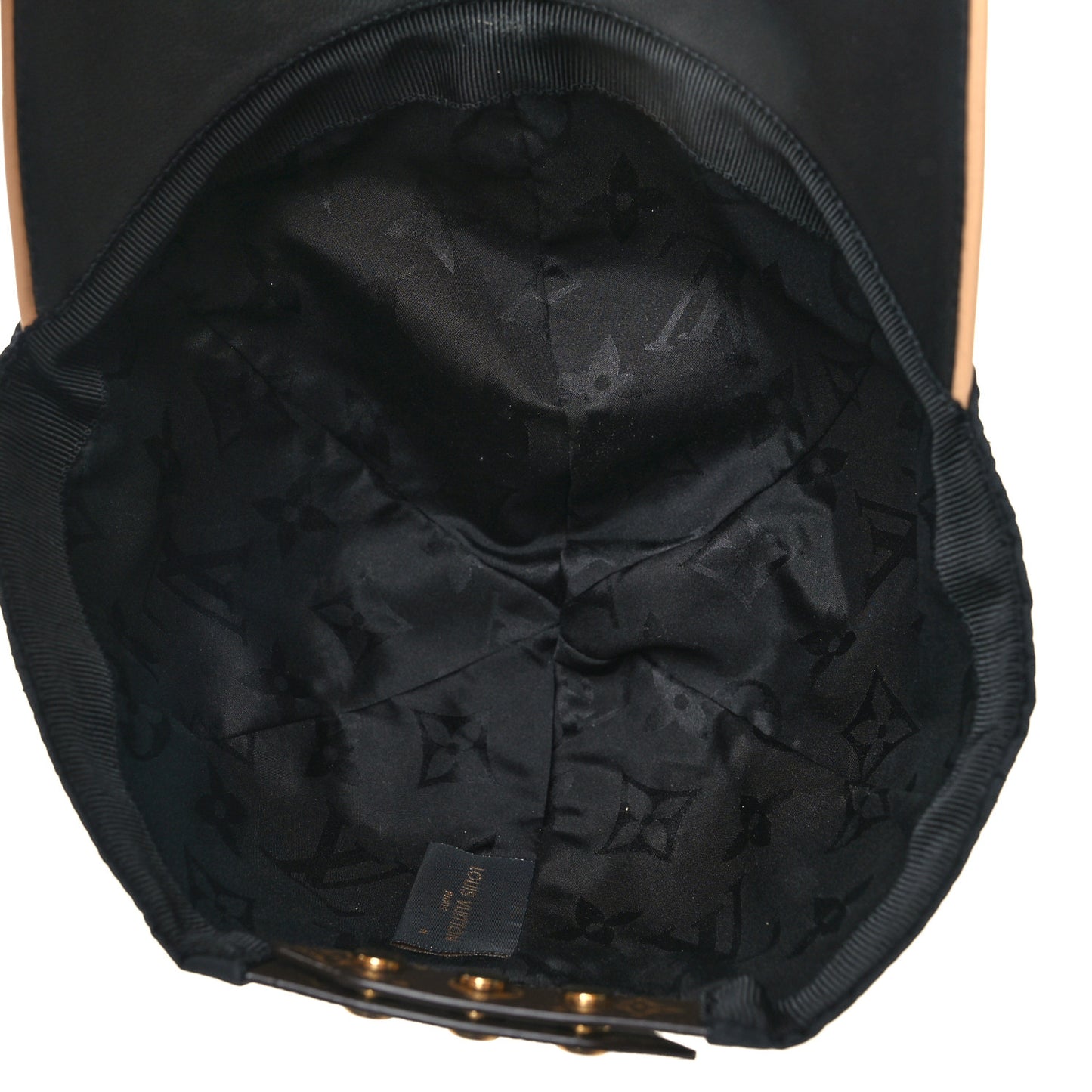 Polyester Silk Monogram LV Get Ready Cap M Black