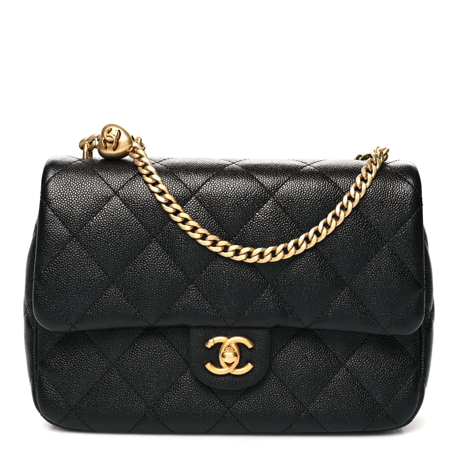 Chanel Caviar Quilted Sweetheart Flap Black 1 of 10