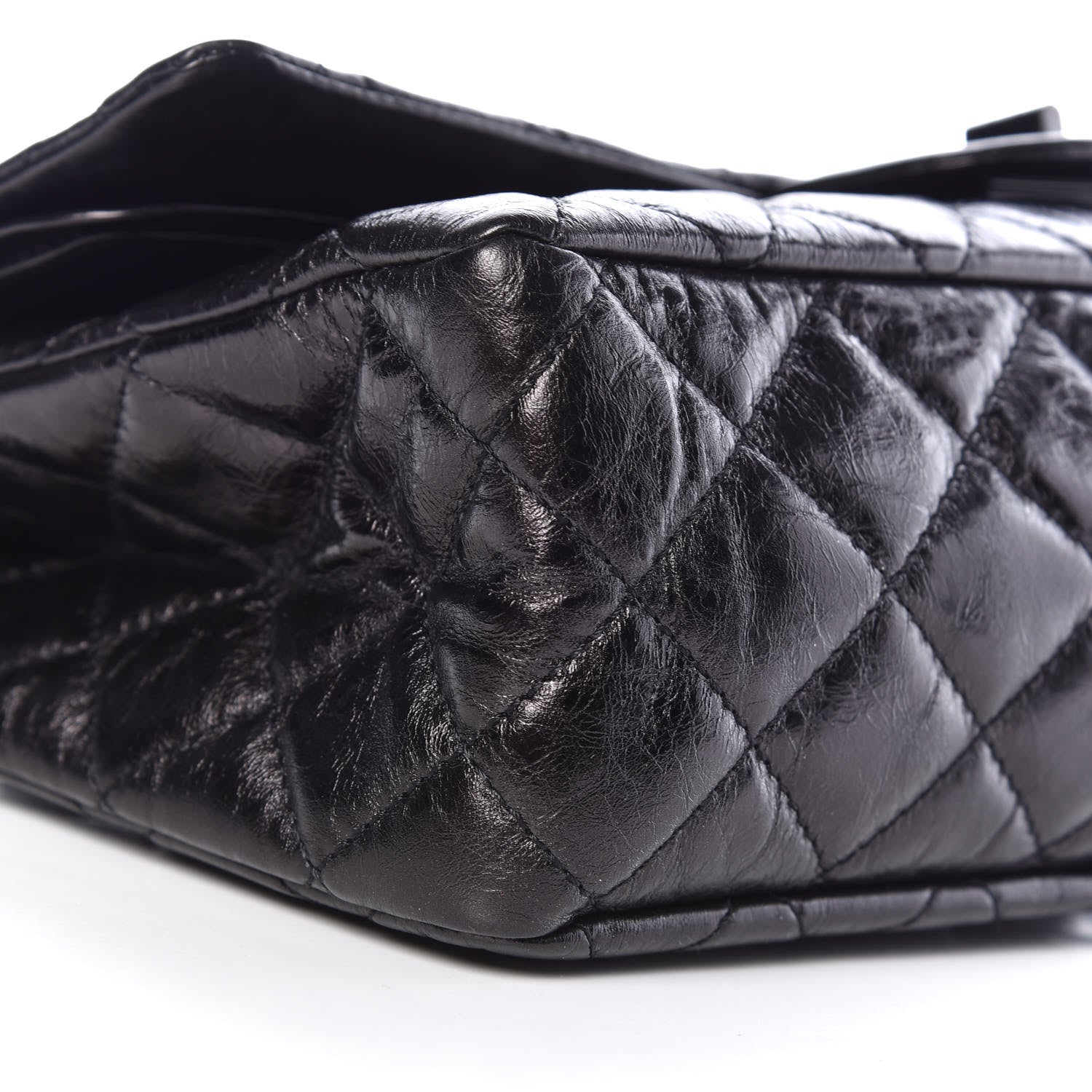 Chanel Glazed Aged Calfskin Quilted 2.55 Reissue 227 Flap So Black 8 of 10