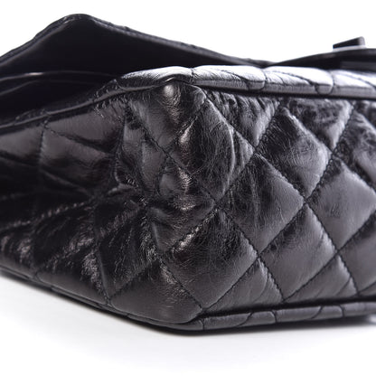 Chanel Glazed Aged Calfskin Quilted 2.55 Reissue 227 Flap So Black 8 of 10