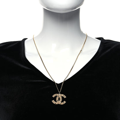 Chanel Metal Chain Link CC Pendant Necklace Gold 2 of 5
