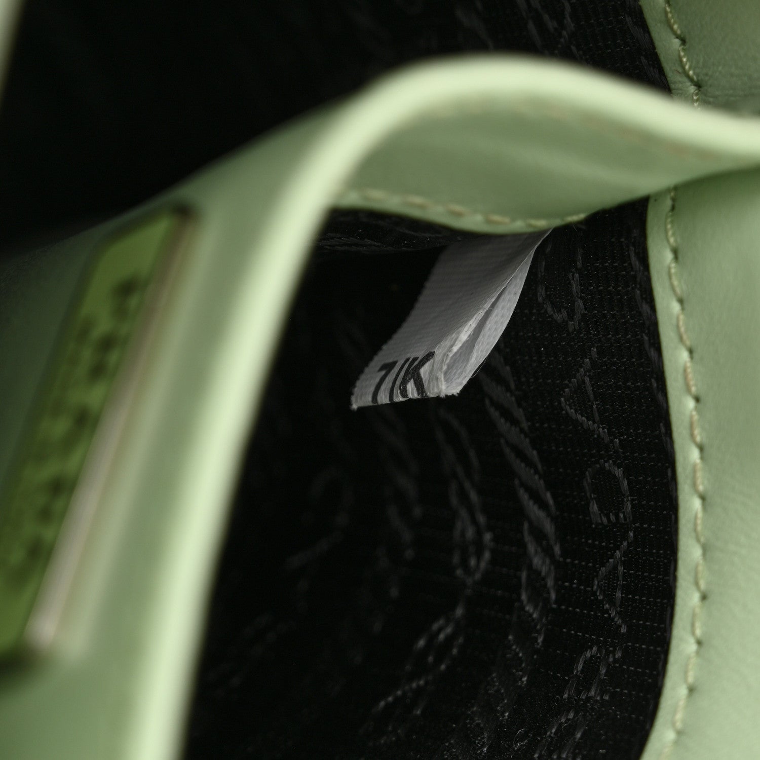 Prada Spazzolato Metal Triangle Logo Small Double Handle Crossbody Tote Acqua 7 of 11