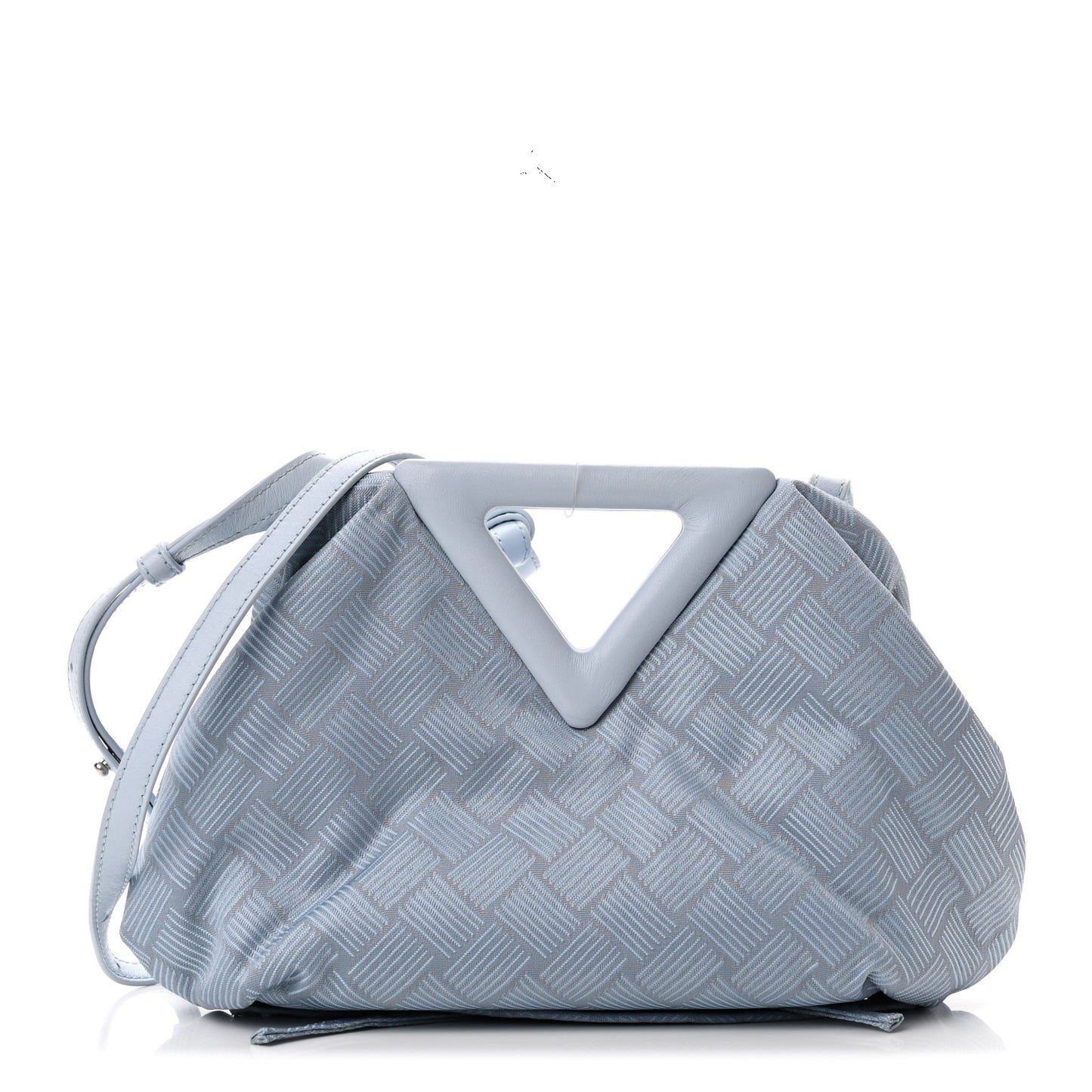 Fabric Intrecciato Small The Point Triangle Bag Light Blue