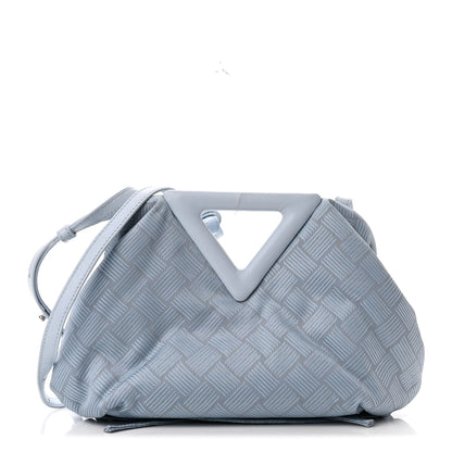Bottega Veneta Fabric Intrecciato Small The Point Triangle Bag Light Blue 1 of 10
