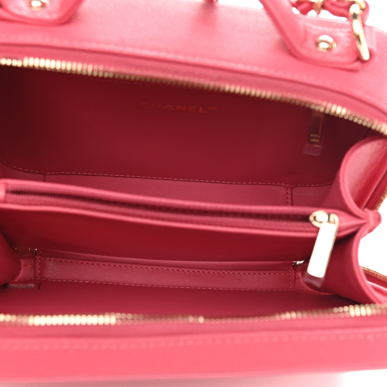 Chanel Caviar Quilted Medium CC Filigree Vanity Case Pink 5 of 10