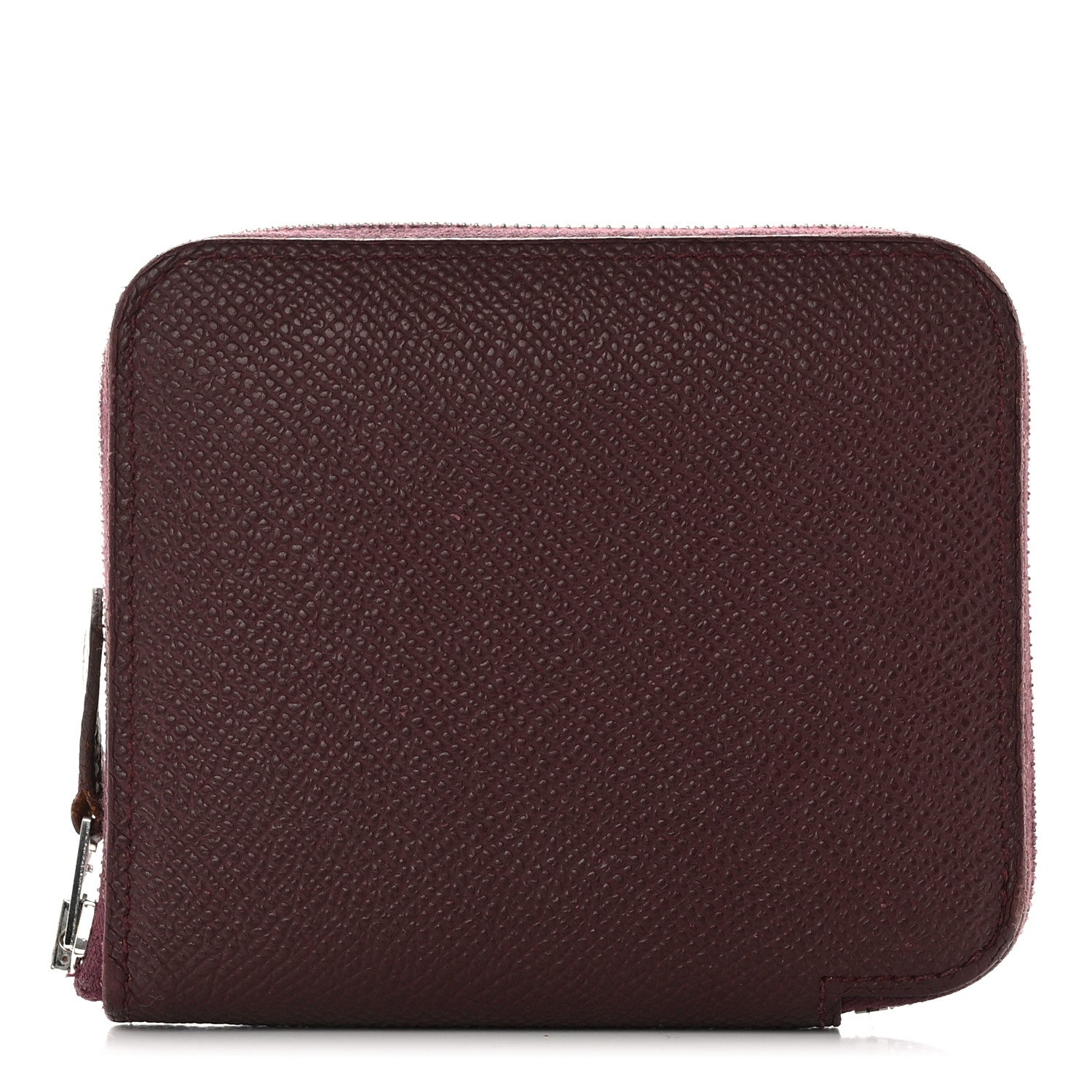 Hermes Epsom Silk'In Compact Wallet Bordeaux 1 of 9