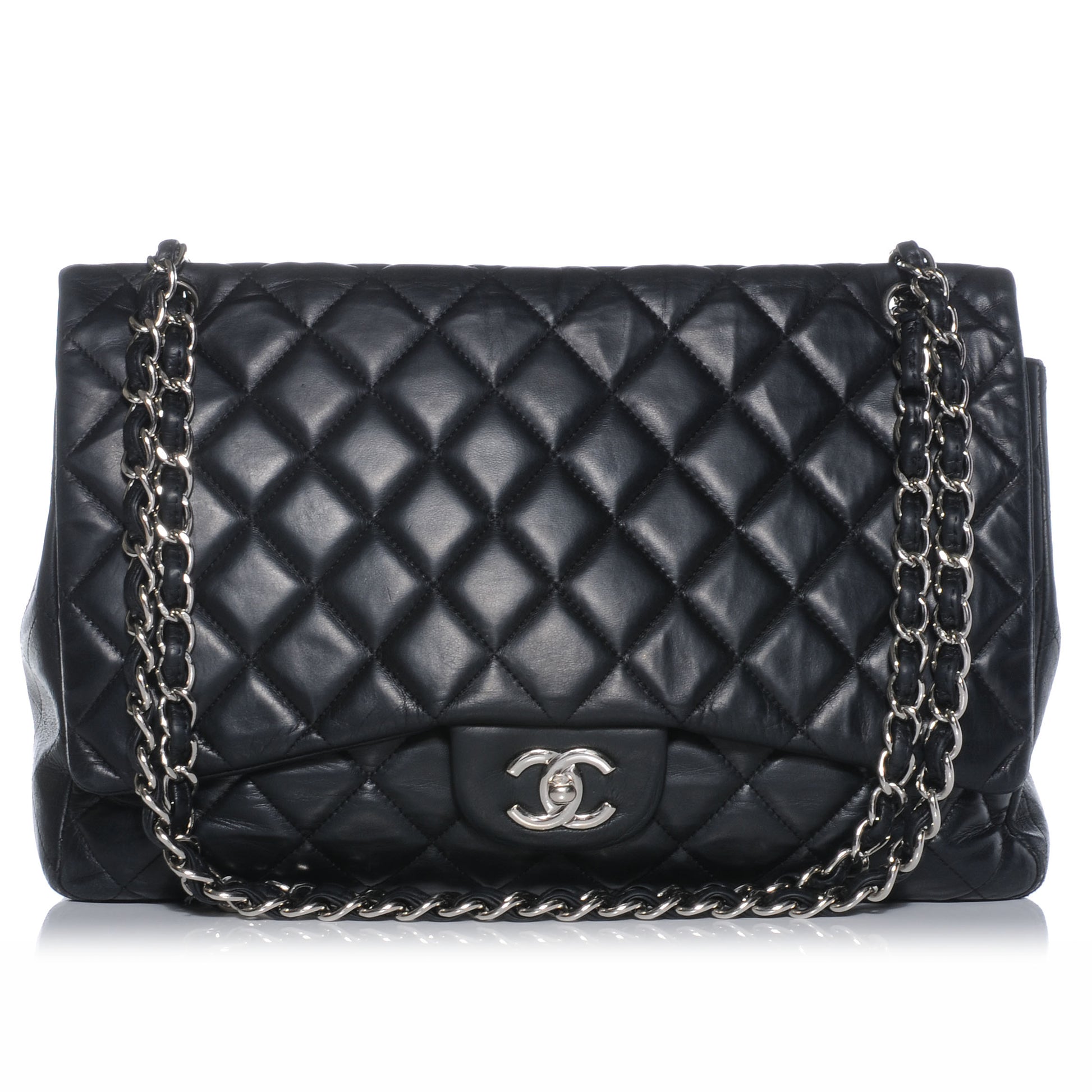 Chanel Lambskin Maxi Single Flap Black 1 of 12