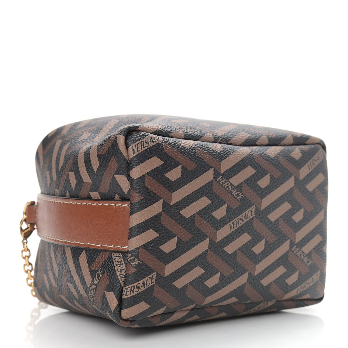 Coated Canvas La Greca Signature Mini Bag Black Carmel