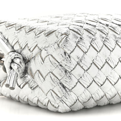 Bottega Veneta Metallic Calfskin Intrecciato Mini Loop Camera Bag Silver 10 of 10