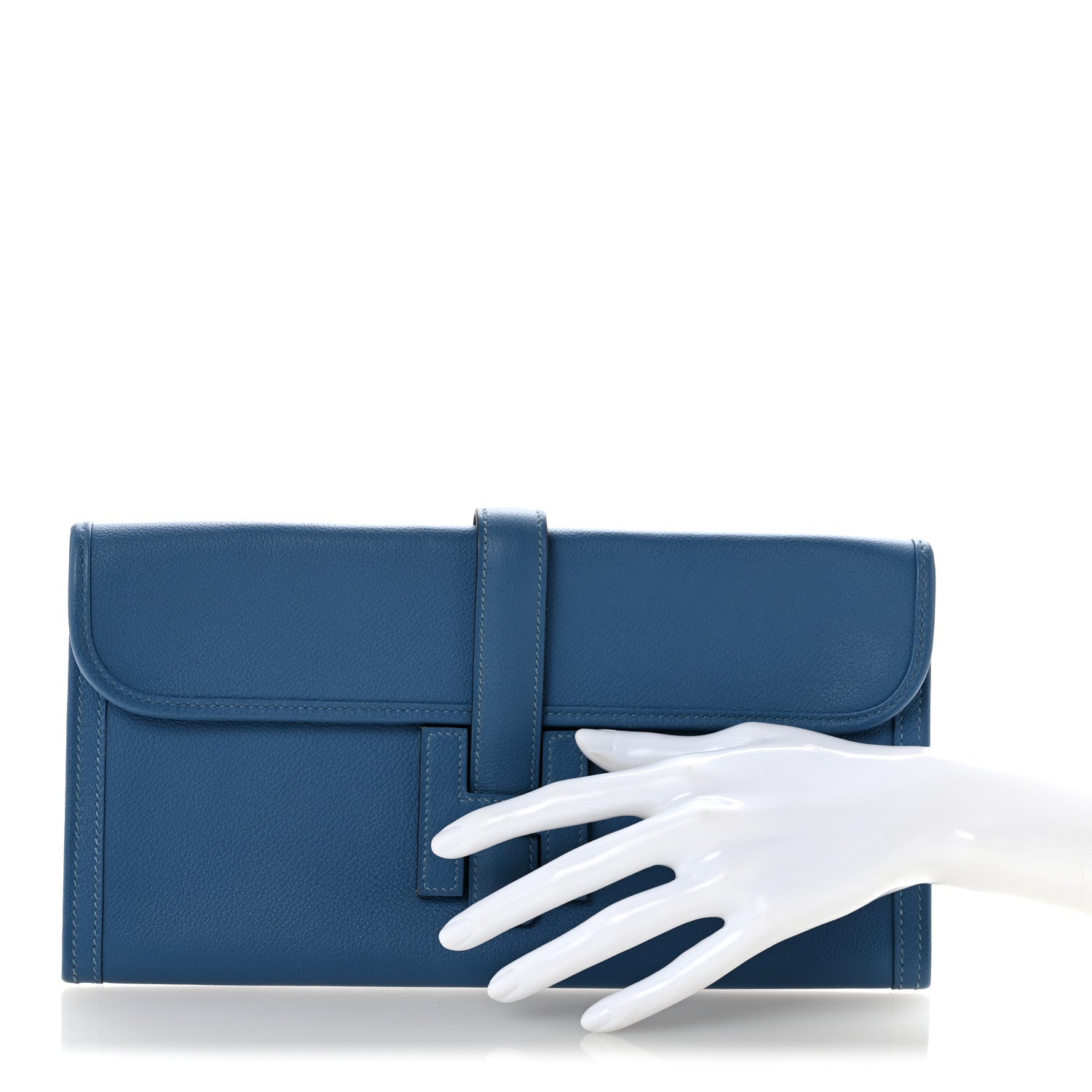 Hermes Evercolor Jige Elan 29 Clutch Blue Agate 2 of 11