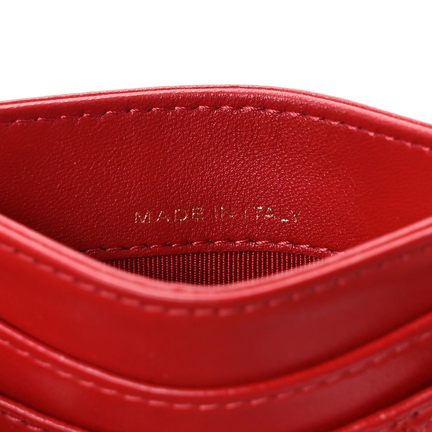 Chanel Lambskin Quilted Card Holder Red 7 of 9