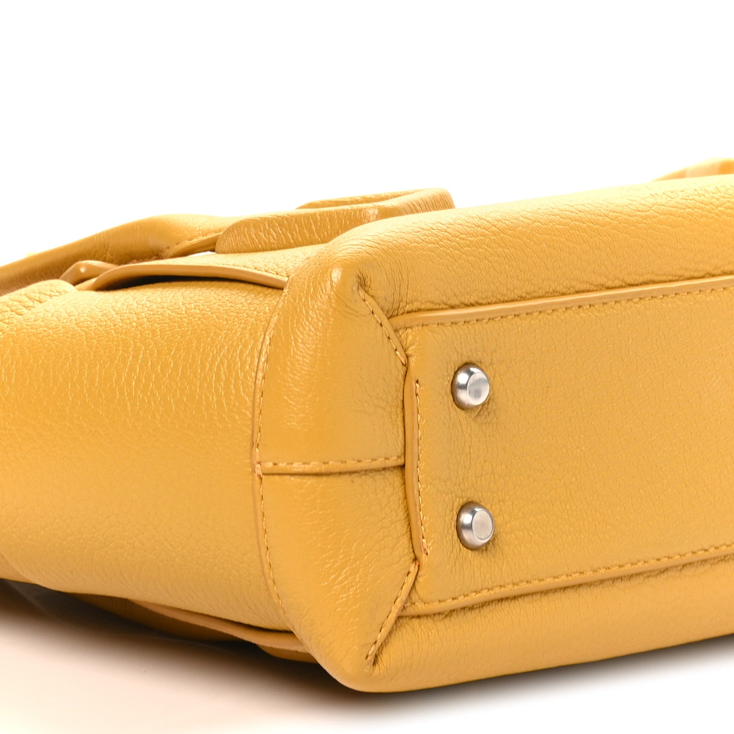 Bottega Veneta Grained Calfskin Maxi Intrecciato Medium Arco Mustard Yellow 8 of 9