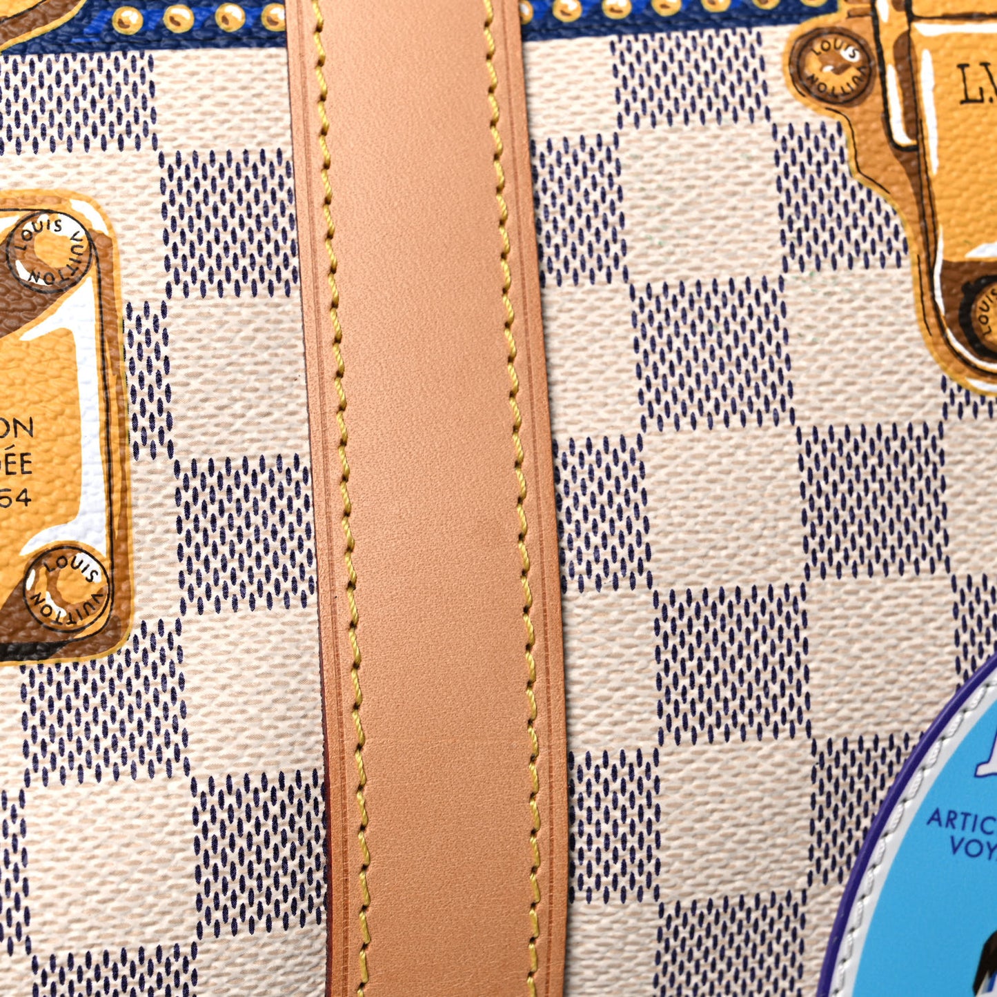 Damier Azur Summer Trunks Mykonos Keepall Bandouliere 50