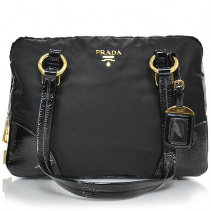Prada Tessuto Vernice Bowler Black 2 of 10