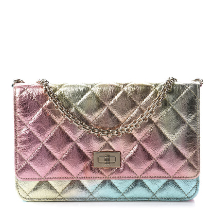 Chanel Metallic Goatskin Quilted 2.55 Reissue Wallet on Chain WOC Multicolor 1 of 12