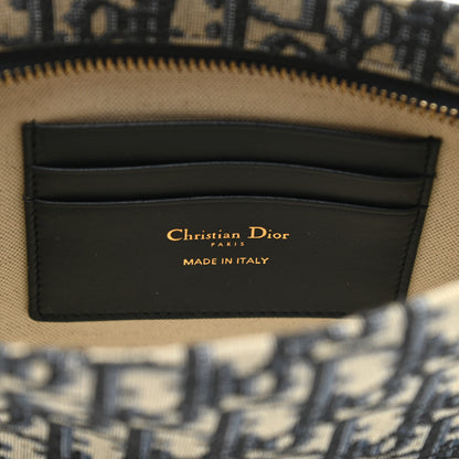 Christian Dior Oblique Zipped Pouch Clutch Blue 6 of 7