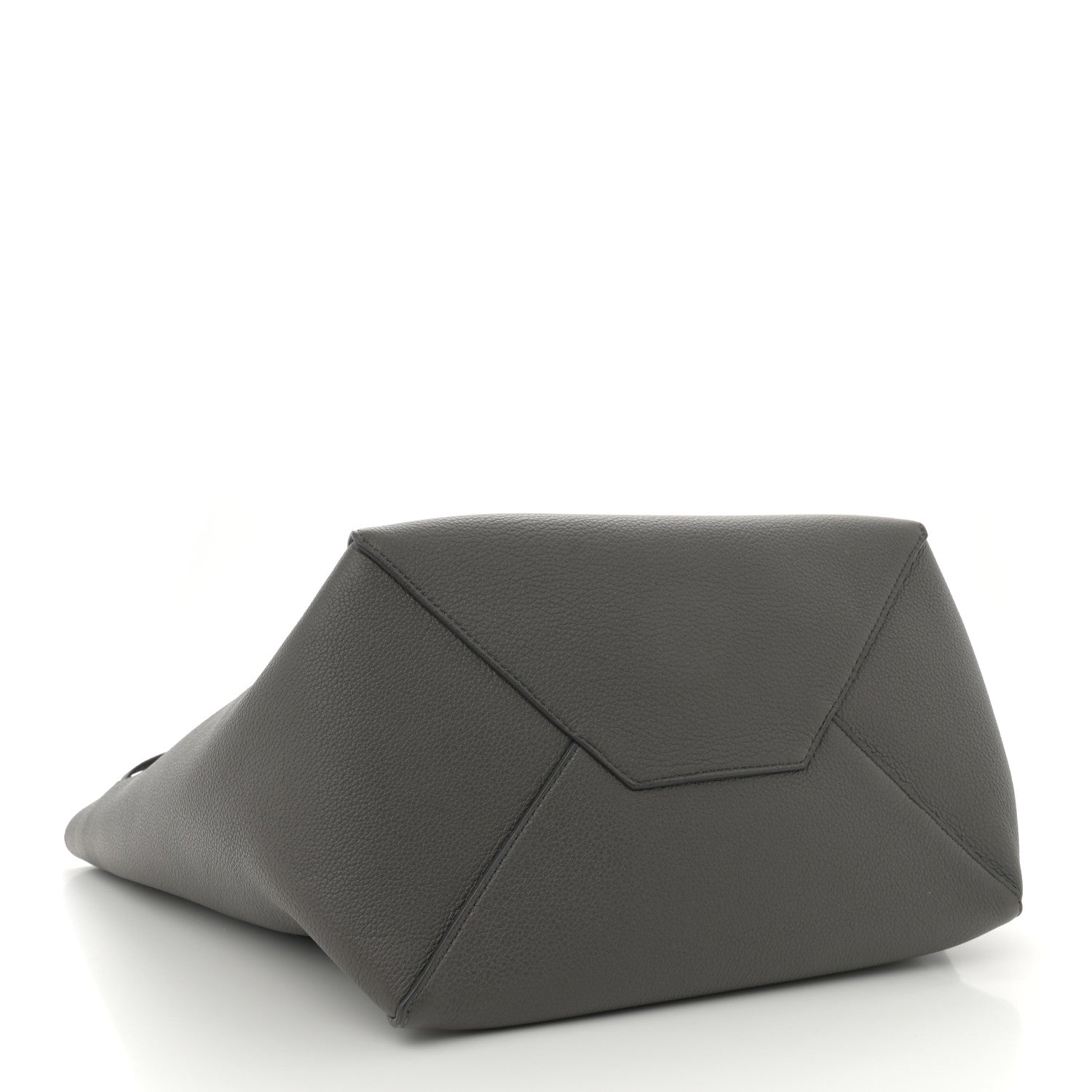 Celine Soft Grained Calfskin Medium Belt Cabas Phantom Grey 4 of 10