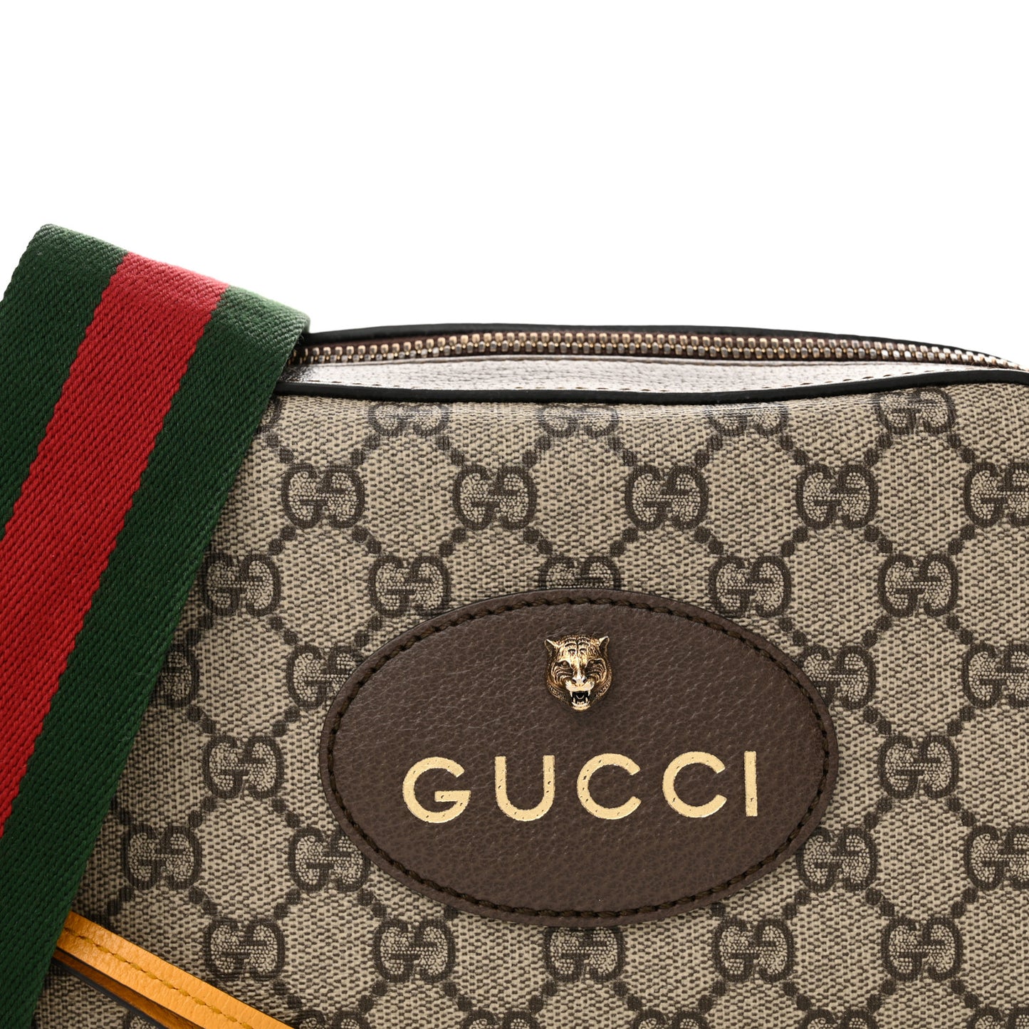 GG Supreme Monogram Web Neo Vintage Shoulder Bag Beige New Acero Crop