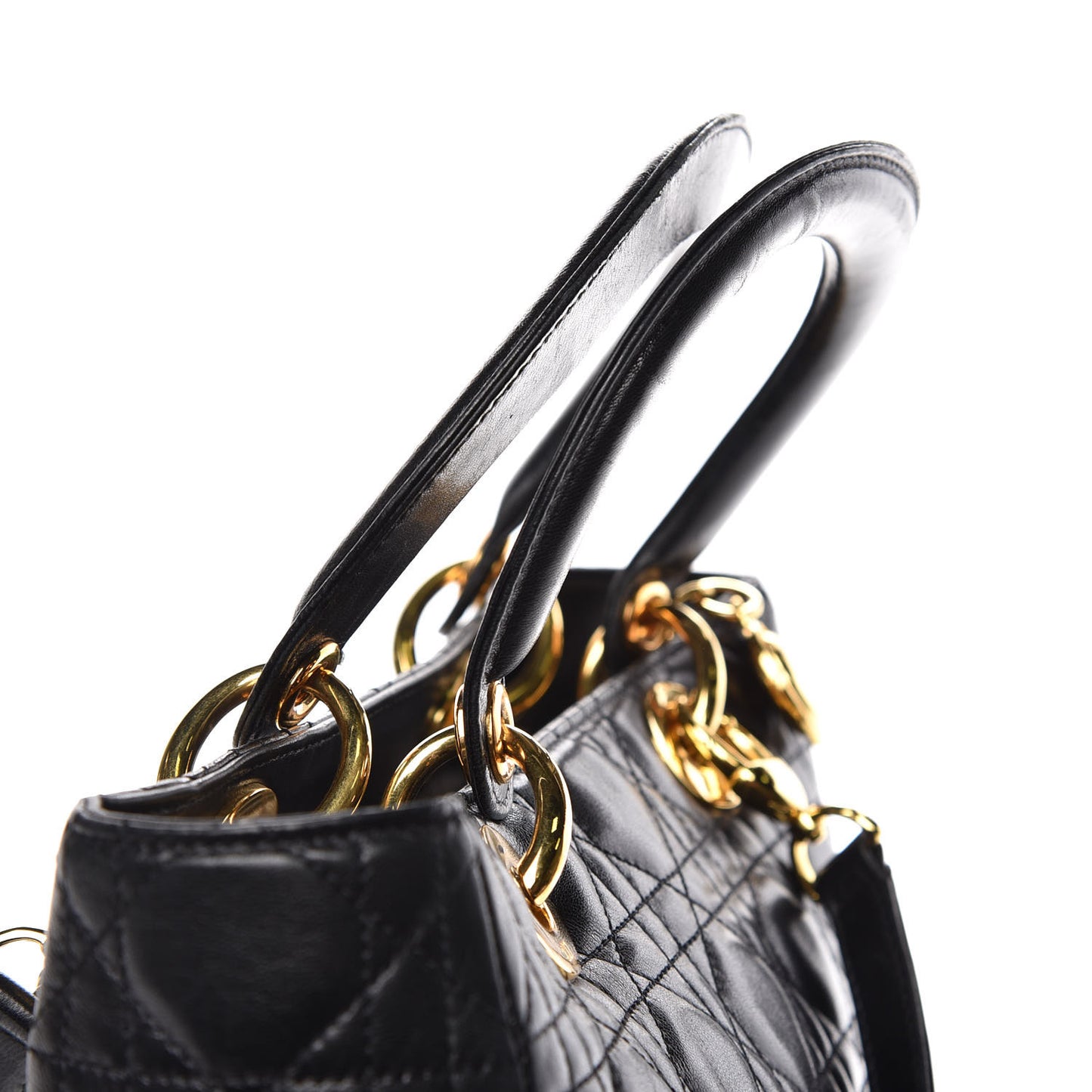Lambskin Cannage Medium Lady Dior Black