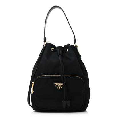 Prada Re-Nylon Duet Drawstring Shoulder Bag Black 1 of 10
