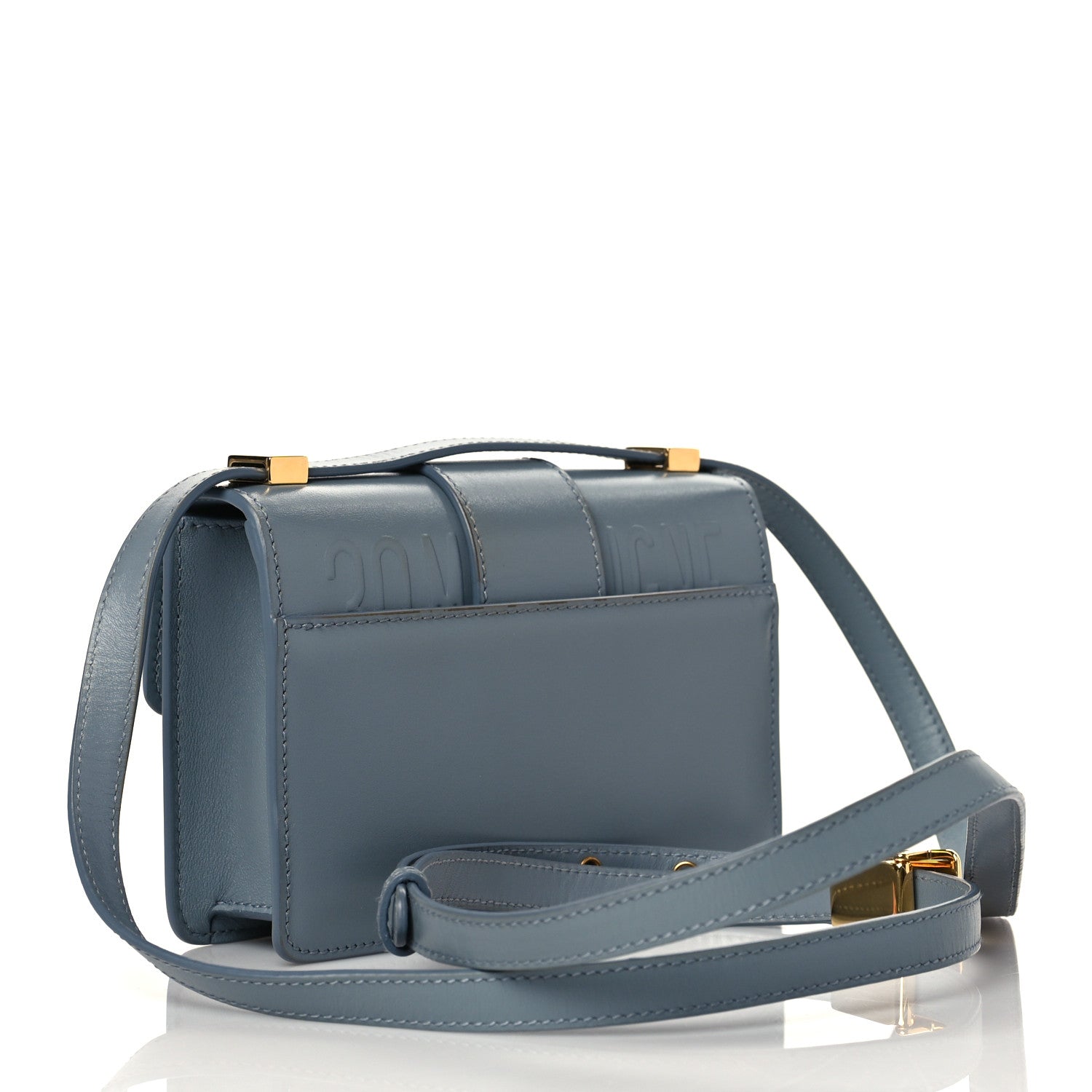 Christian Dior Smooth Calfskin Micro 30 Montaigne Flap Bag Blue Gray 2 of 10