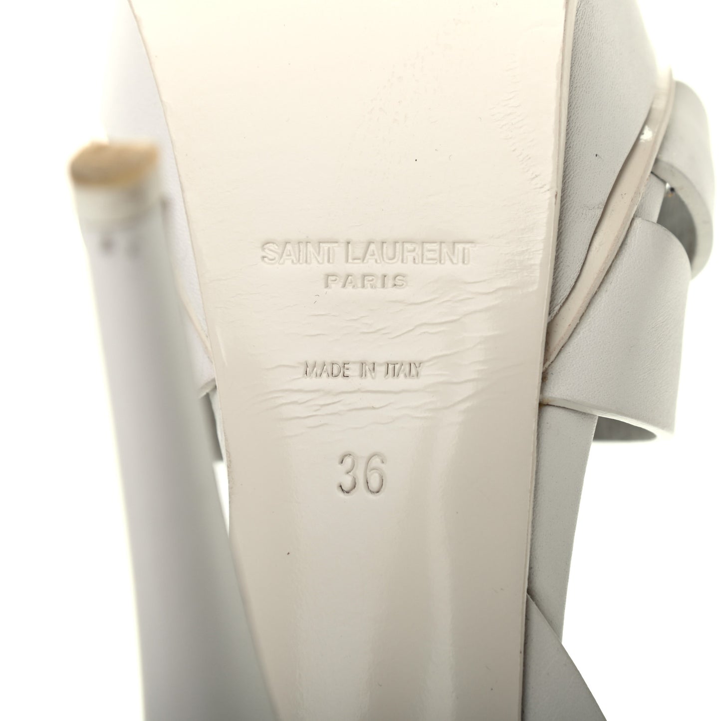 Calfskin Tribute 105 Platform Sandals 36 Porcellana