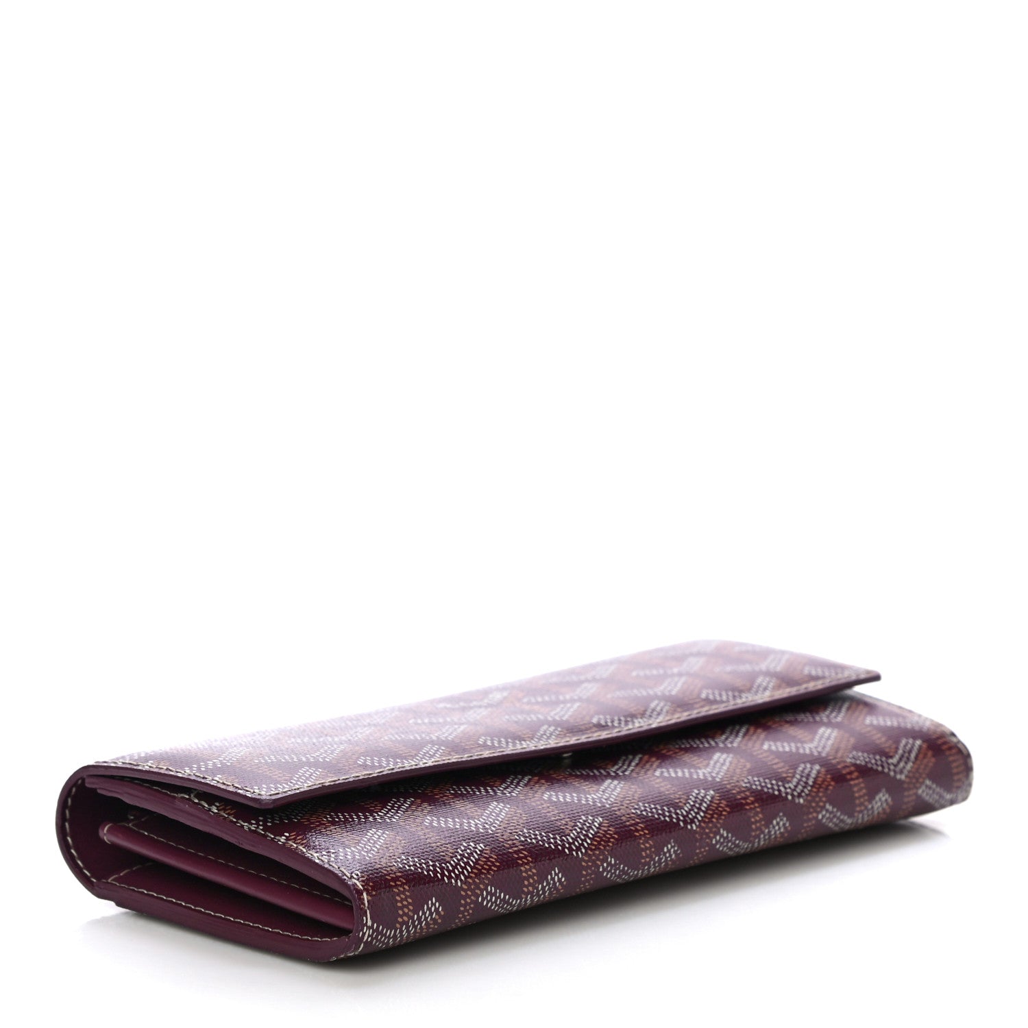 Goyard Goyardine Varenne Long Wallet Burgundy 4 of 11