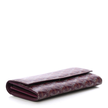Goyard Goyardine Varenne Long Wallet Burgundy 4 of 11