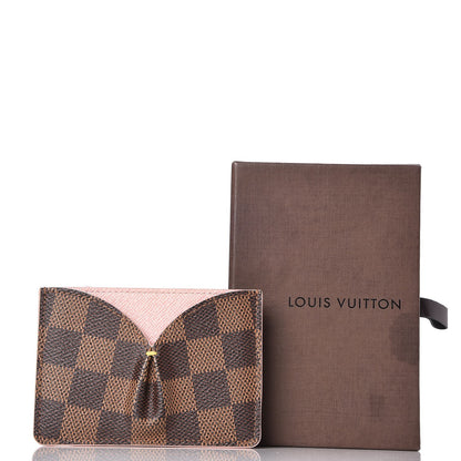 Louis Vuitton Damier Ebene Caissa Card Holder Rose Ballerine 8 of 8